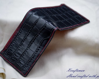 Mens handmade alligator leather wallet. Ready to ship, You will get the exact the wallet in the listing's pictures, limmited quantity.