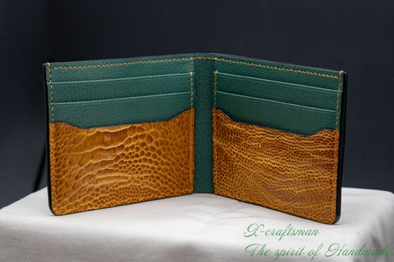 KOOCHI Men's Genuine Leather Bi-Fold Wallet - Slim Tan Purse With Card Slots & Removable Holder - View #10