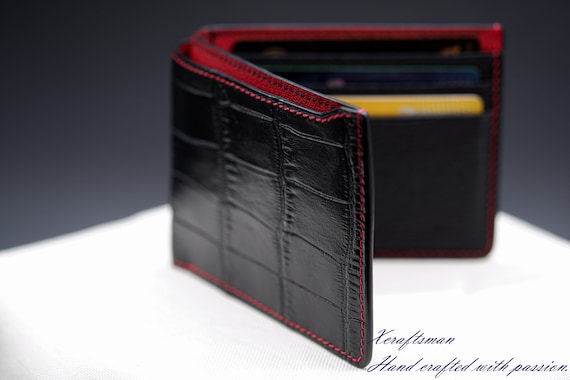 Men's Matte Alligator Vertical Wallet, the Luxury Long Wallet with Alligator  Lining