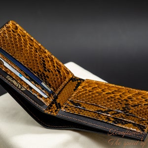 Handcrafted Exotic Leather Wallet: Alligator and Python Elegance