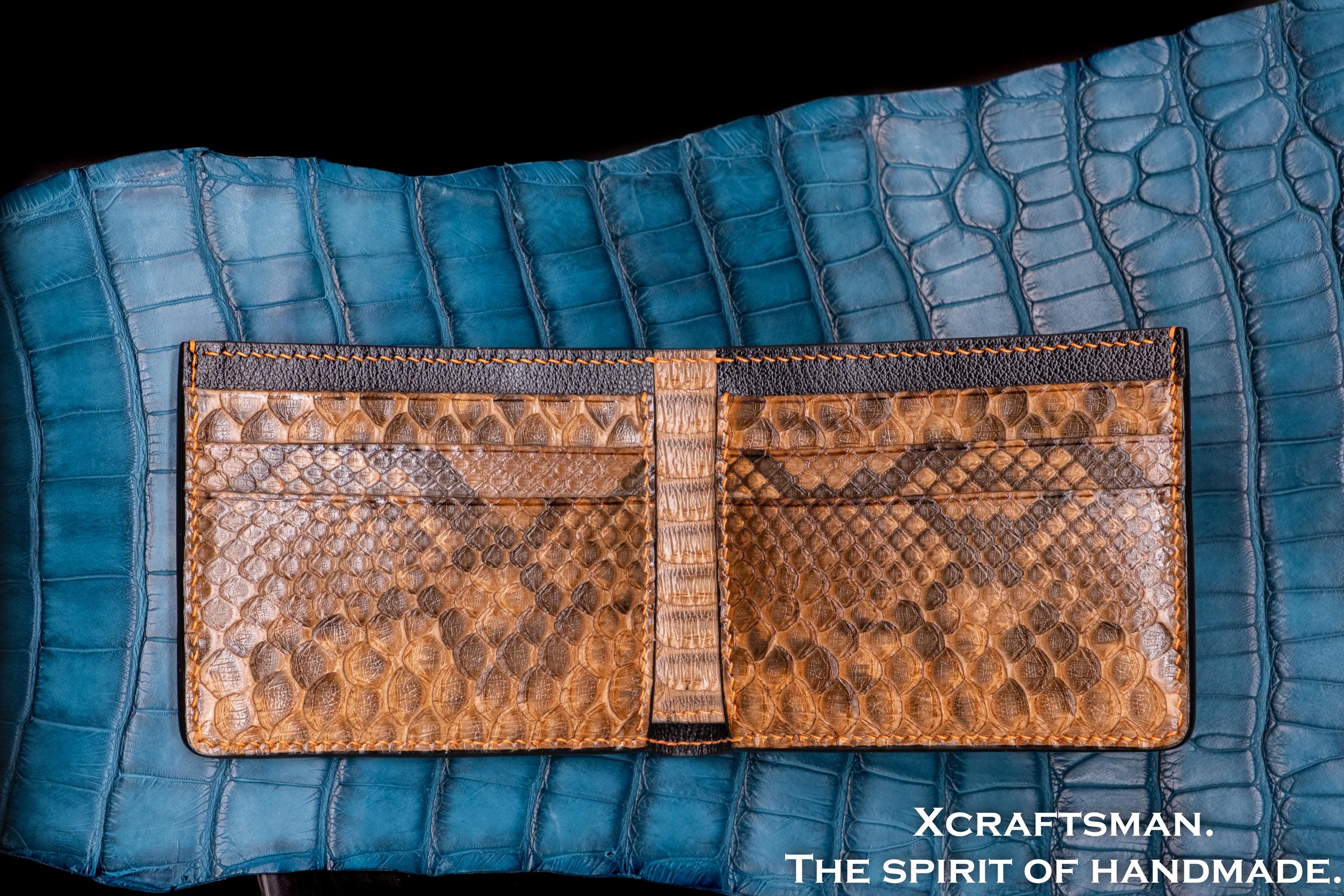Alligator Wallet With Genuine Python Leather Interior, Bespoke Wallet ...