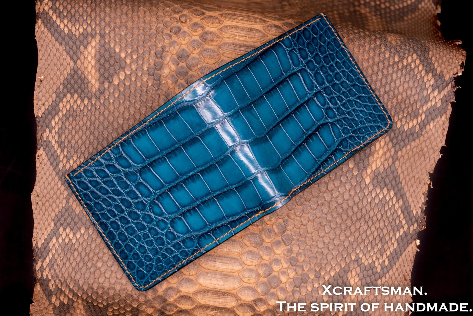 Alligator Wallet With Genuine Python Leather Interior, Bespoke Wallet ...