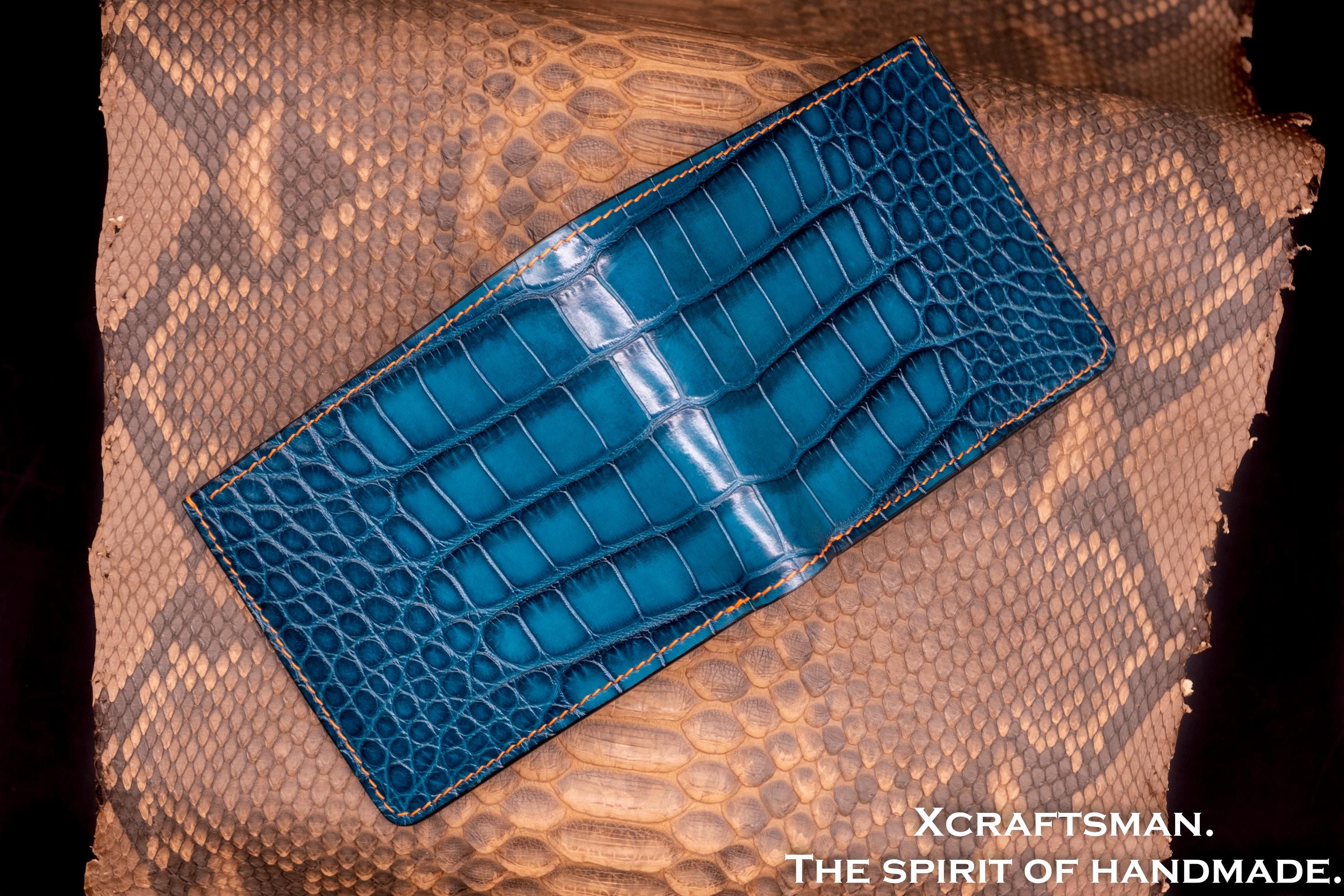Alligator Wallet With Genuine Python Leather Interior, Bespoke Wallet ...