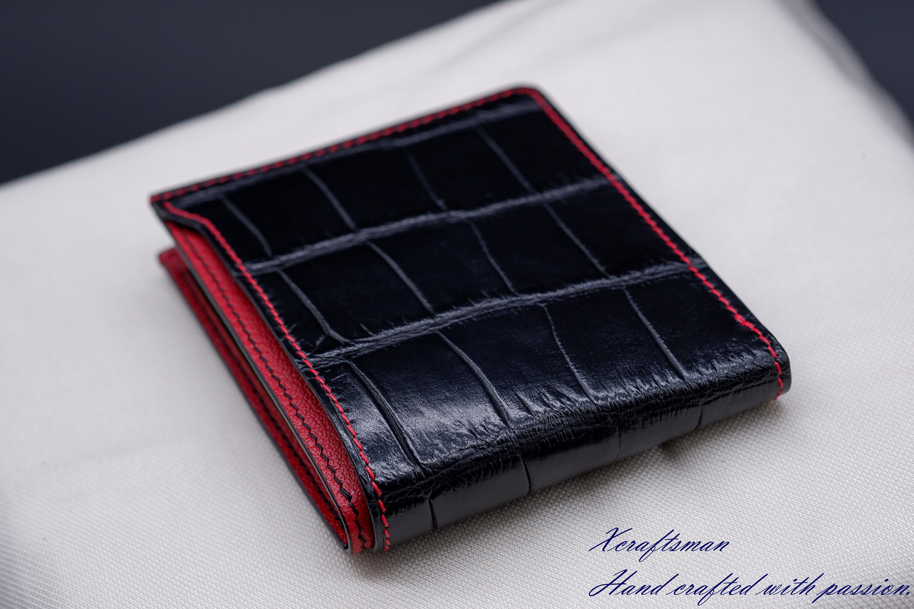 Cartera de piel de cocodrilo para hombre. Cartera edici n especial