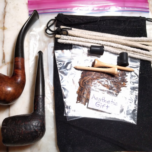 2 Small Billiard Pipes Dunhill 3rd Argyle London & Nestor All In 1 Connoisseurs Choice 2 Restored Pipe Set 7 Piece Kit Tobacco Smoking Kit