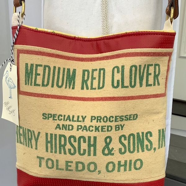Tote bag Vintage Seed Bag Solar Med Red Clover Henry Herschel & Sons