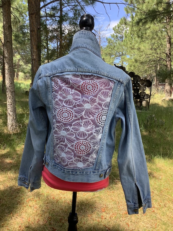 Women's Embellished/upcycled Denim Jacket - Etsy