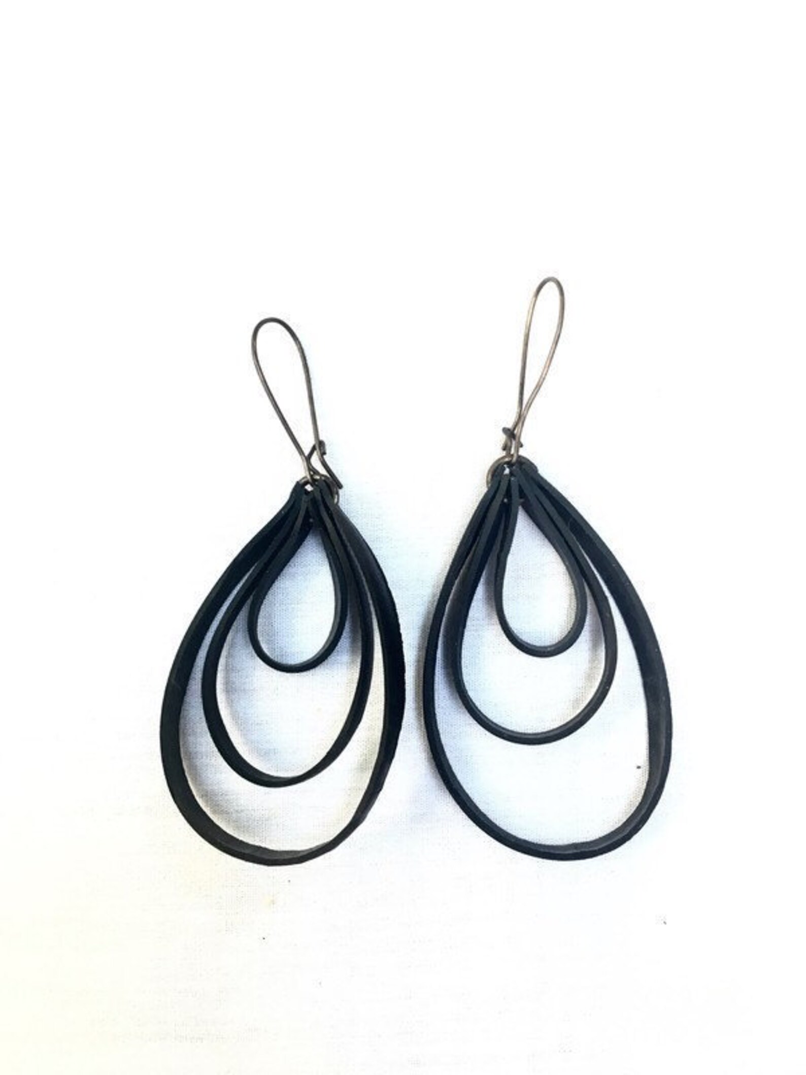 Inner Tube Earrings Bike Inner Tube Earrings Black Earrings Etsy