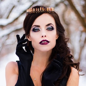 Gold quartz tiara - Quartz crystal crown - boho wedding crown