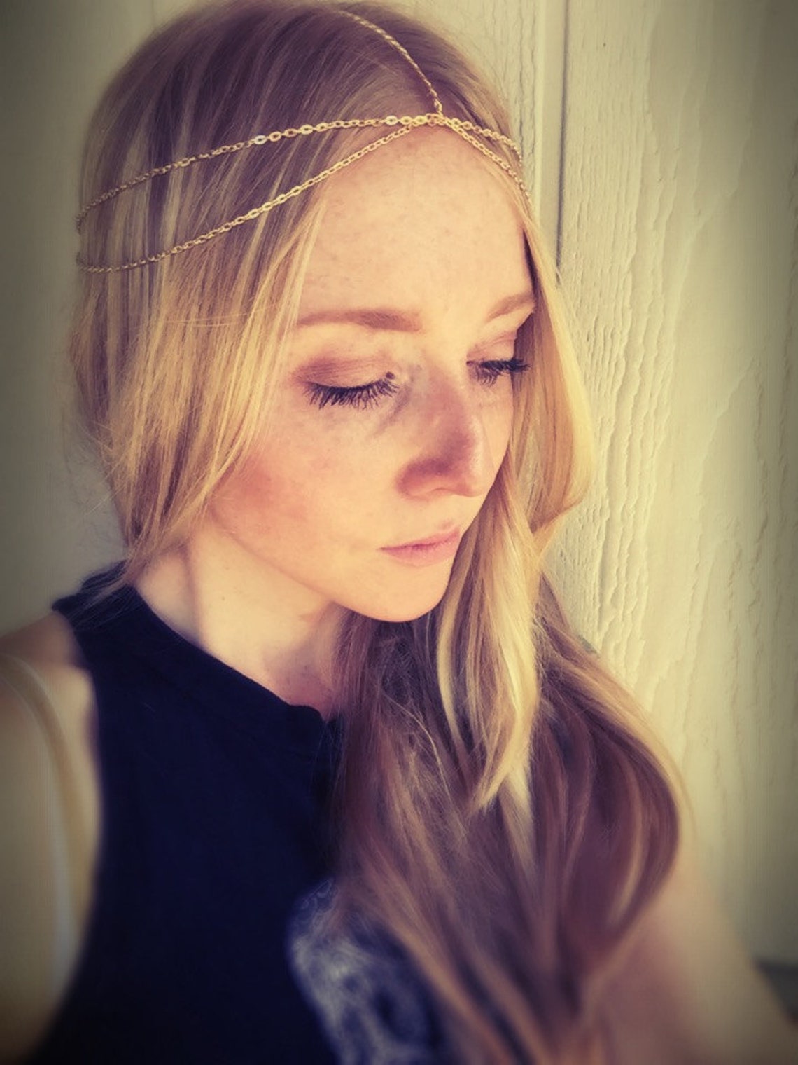 Boho Hair Chain Jewelry Gold Head Chain Festival Hair Etsy