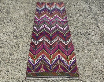 Kilim rug runner, Vintage Kilim Rug, Turkish area kilim Rugs, Large Kilim Rug, boho decor kilim, 2'8" x 8'2" ft, Tapis, Kelim teppich,
