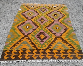 5x8 Turkish kilim rug, Rugs for livingroom