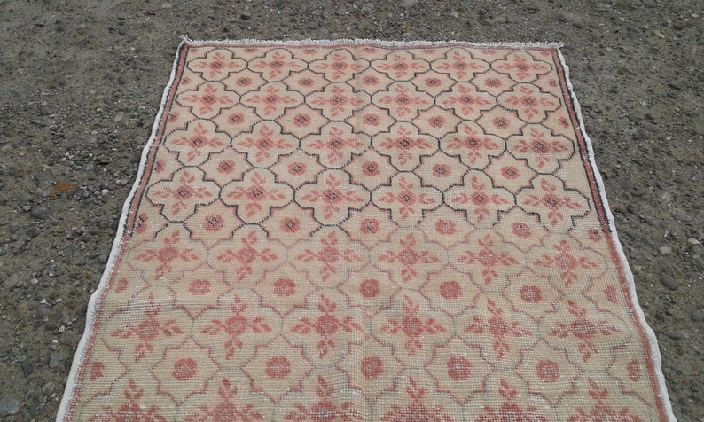 Big Sale /%50 off rug,anatolian vintage turkish rugs,decorative area rugs,handwoven carpets,natural wool carpet 4/'4 x 7/'5 ft
