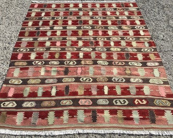 5 x 7 ft Area Turkish kilim rug - Rugs for living room Bedroom