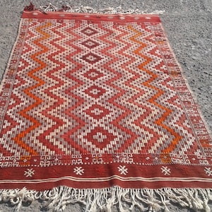 5x7 Turkish kilim rug | bohemian kilim rug | kilim rug | Anatolian Turkish rug | Rugs for living room