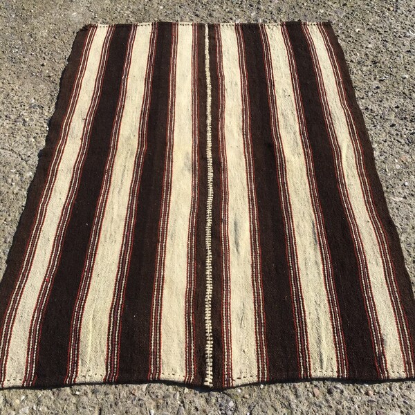Black and White Kilim Rug Etsy