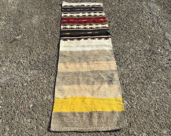 kilim rug Runner, Carpet Rugs Runner | boho rug | 2'4" x 7'4” ft | Rugs for living room | Tapis | Kelim Teppich |