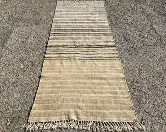 kilim Rug Runner, Striped kilim rug, Vintage Runner carpet kilim, Handmade Kilim Rug, 3'5”× 9’6” ft, kitchen Runner rug, Diningroom rug,