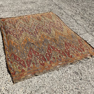 Kelim Teppich, Tapete Kilim Grande, Tapis Kilim, 5'10"x7'7" ft, Tapete para sala de estar, tapete de quarto, imagem 10