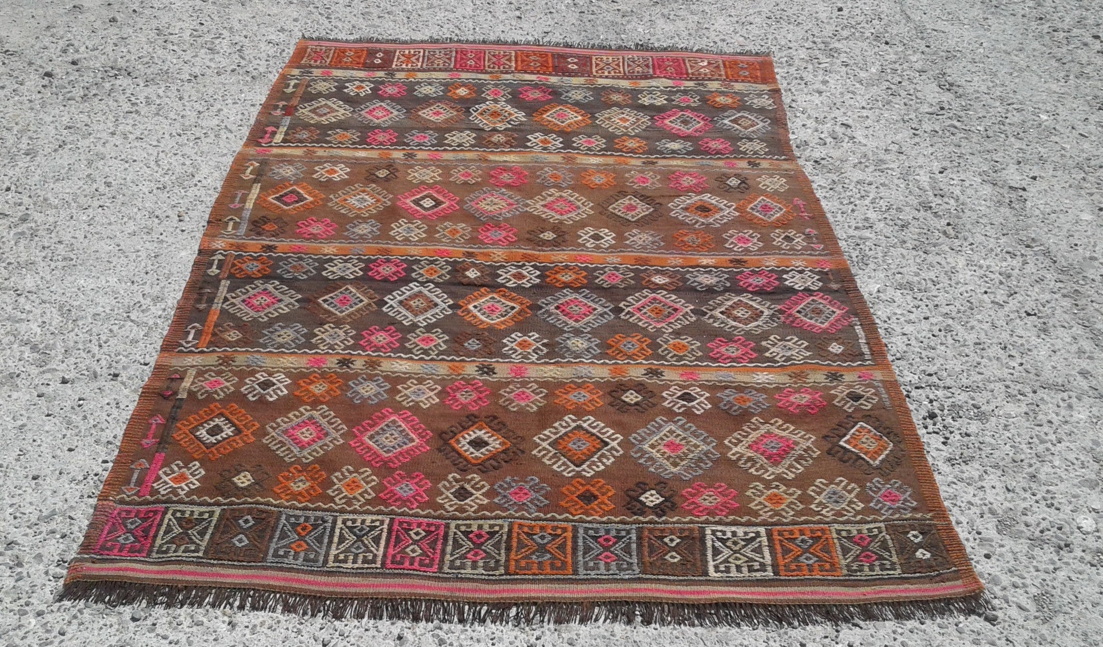 Mittlerer Kelim Teppich Teppiche für Wohnzimmer Vintage | Etsy