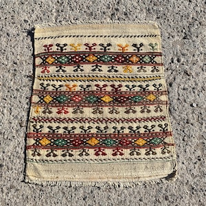 Turkish kilim rug, bohemian kilim rug,vintage kilim rug,Anatolian Turkish rug, small rug ,Turkish Kilim 2&#39;4&quot; x2&#39;9&quot; ft  kilim Rug