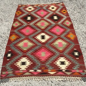 4x6 Vintage kilim rug - kitchen area Rug - Turkish kilim rug - Anatolia rug