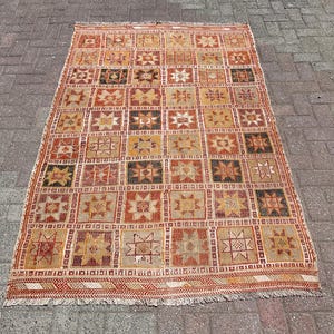 Rare 5x7 kilim rug, bohemian kilim rug, vintage Turkish kilim rug, Kilim, kilim Rugs for living room