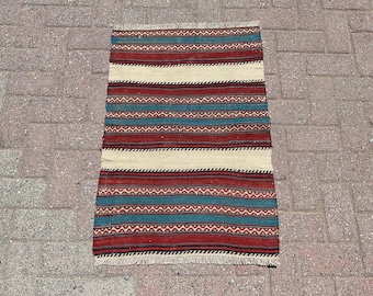 2x3 Vintage türkischer kleiner Kelim Teppich - Türkischer Kilim, Kilim Teppich, Teppich für Wohnzimmer, Kelim Teppich, Tapis, Teppich Schlafzimmer,