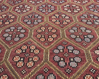 Floral pattern area large kilim rug, Vintage Turkish oversize kilim, rug for living room, bedroom rug, Kelim Teppich, 6'3"x10' ft, Tapis,
