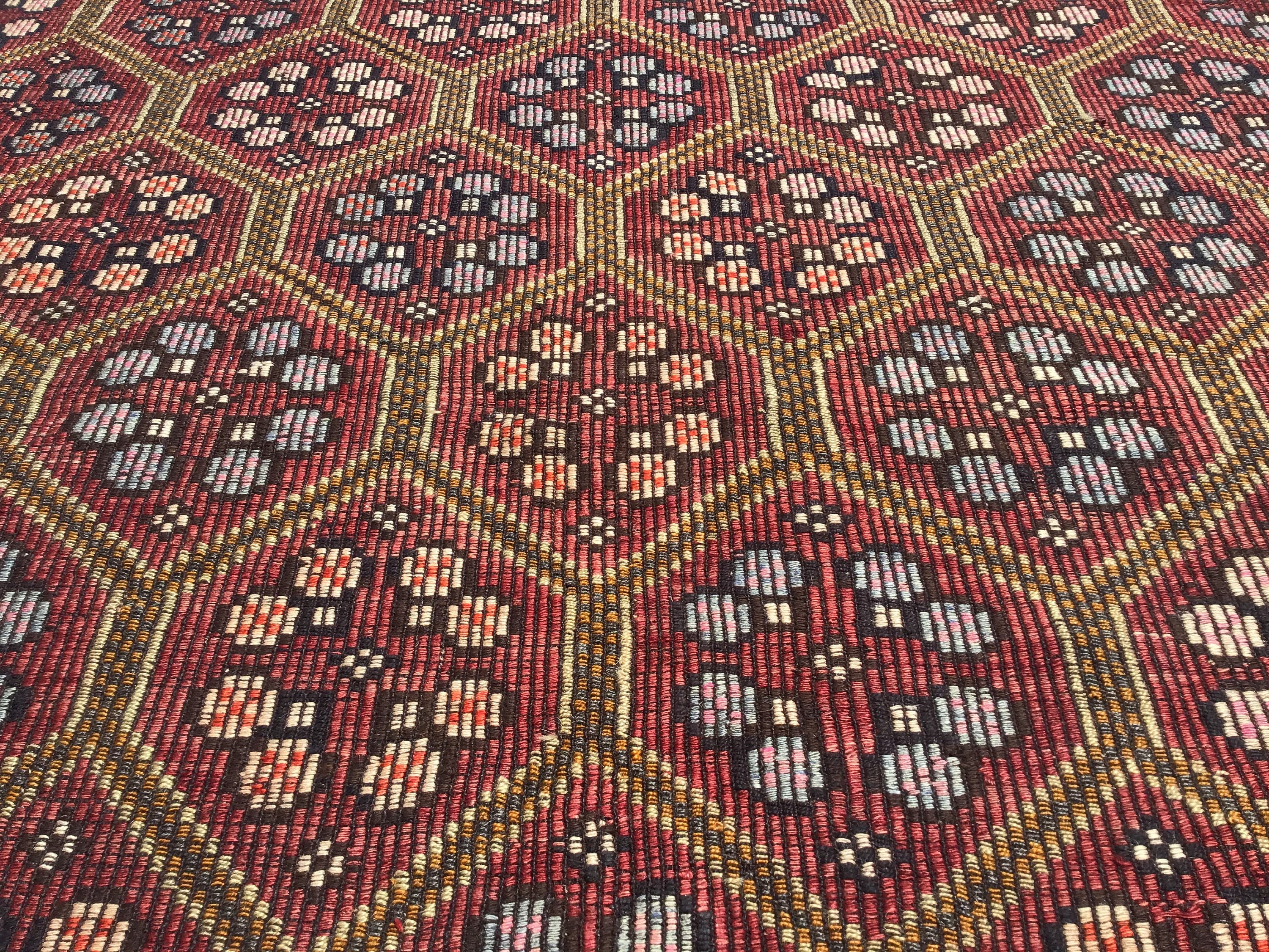Hm Rug Kelim Floral Pattern Area Large Kilim Rug, Vintage Turkish Oversize Kilim ...