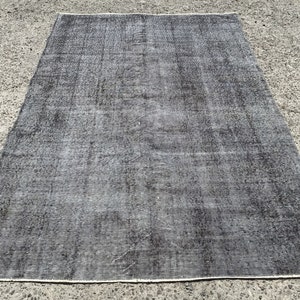 Gray overdyed Area Rug, Rug for living room, rug