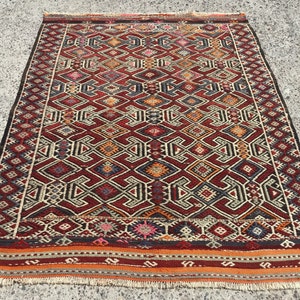 6x9 area rug, Kilim Rug, Vintage kilim rug, Rug, Anatolia kilim rug, 5’10”x 8’4” ft, Tapis, Home kilim rug, handmade rug, kelim Teppich