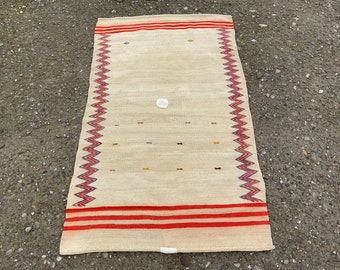 Kilim Rug, Tapis Kilim, 3'4"x6' ft, Rug for living room, bedroom rug,