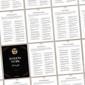 Shadow Work 680 Prompts | Inner Child Healing Anxiety Relationships Self-Therapy | Spiritual Digital Workbook | Shadow Work Journal Basics image 4