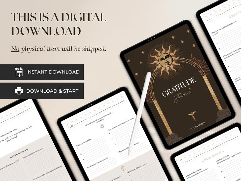 Digital Gratitude Journal | 5-Minute Daily Morning and Night Routine for iPad, GoodNotes | Mindfulness, Wellness and Manifestation Planner image 10