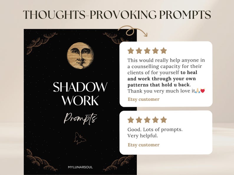 Shadow Work 680 Prompts | Inner Child Healing Anxiety Relationships Self-Therapy | Spiritual Digital Workbook | Shadow Work Journal Basics image 9