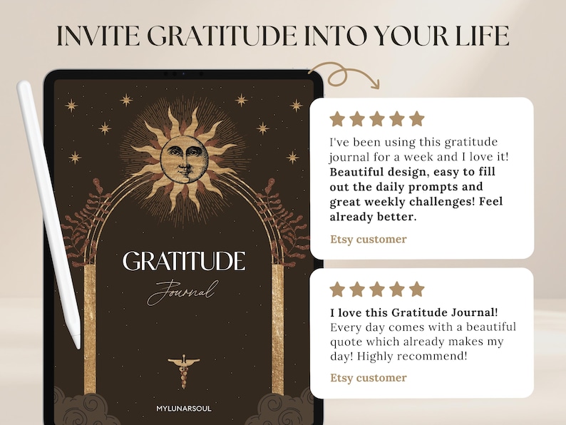 Digital Gratitude Journal | 5-Minute Daily Morning and Night Routine for iPad, GoodNotes | Mindfulness, Wellness and Manifestation Planner image 9