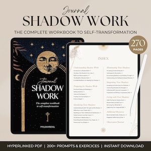 Shadow Work Journal | 200+ Anxiety and Inner Child Healing Prompts and Exercises | Spiritual Digital Workbook for iPad, GoodNotes