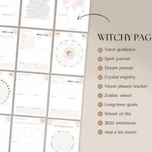 2026 Witchy Planner: Astrology, Tarot Journal, Moon Calendar (Printable Calendar 2026 PDF) image 9
