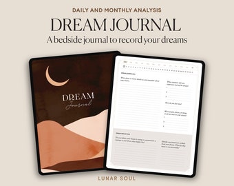 Digital Dream Journal | Daily Journaling Interpretation and Analysis | Dream book guide for iPad, GoodNotes | Shadow Work