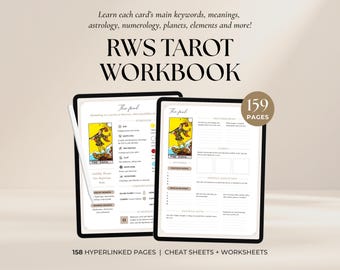 Rider Waite Tarot Workbook: Cheat Sheets & Worksheets (Digital Download)