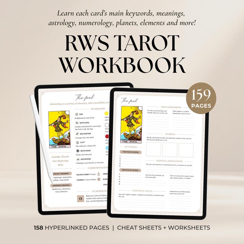 Star Rider Waite Blank Tarot Learning - Etsy UK