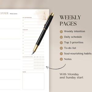 2026 Witchy Planner: Astrology, Tarot Journal, Moon Calendar (Printable Calendar 2026 PDF) image 5