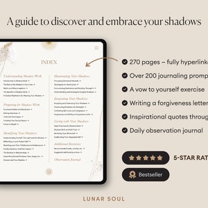 Shadow Work Journal 200 Anxiety and Inner Child Healing Prompts and Exercises Spiritual Digital Workbook for iPad, GoodNotes image 2