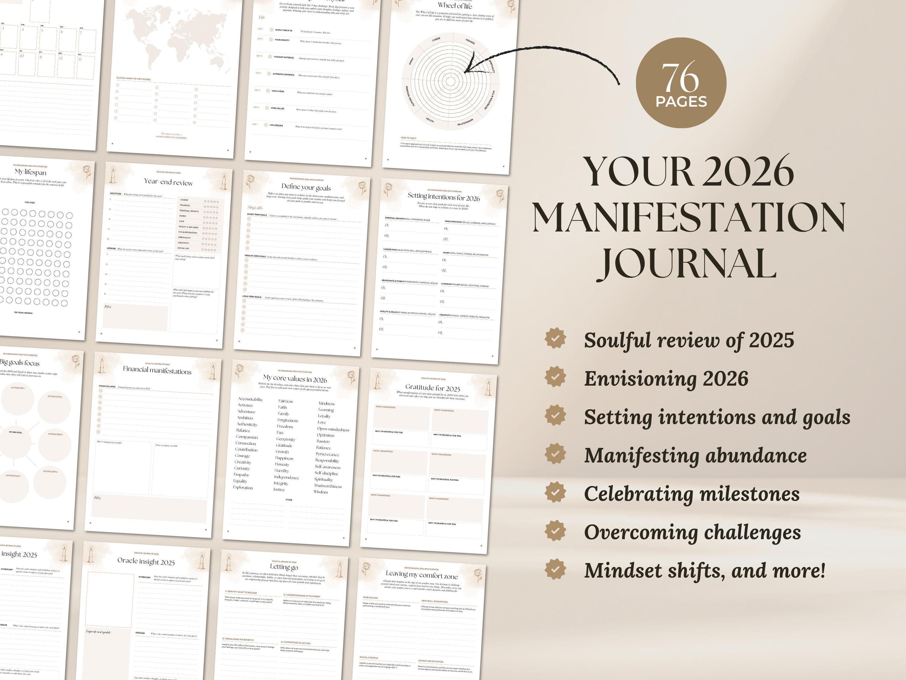2026 Manifestation Journal: Goal Planning and Vision Board Grimoire ...