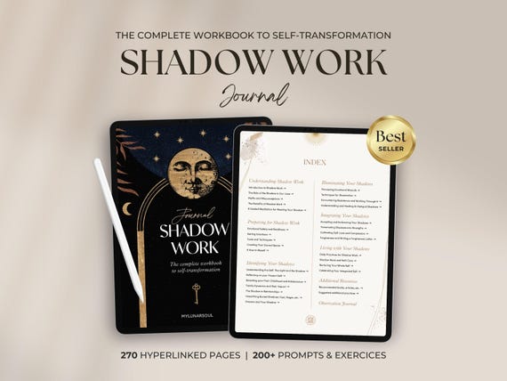 Shadow Work Journal | 200+ Anxiety and Inner Child Healing Prompts and Exercises | Spiritual Digital Workbook for iPad, GoodNotes