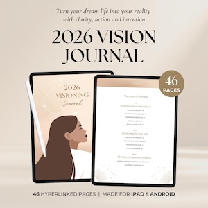2026 Manifestation Journal: Vision Board Workbook for GoodNotes (Digital Journal)