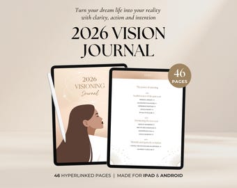 2026 Manifestation Journal: Vision Board Workbook for GoodNotes (Digital Journal)