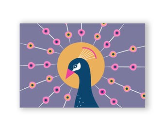 Card "Peacock" - 10x15cm