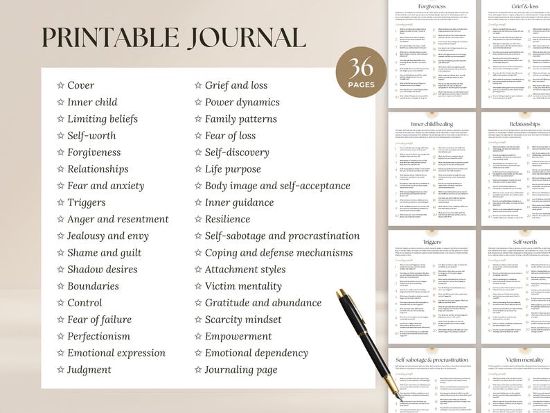 Shadow Work 680 Prompts | Inner Child Healing Anxiety Relationships Self-Therapy | Spiritual Digital Workbook | Shadow Work Journal Basics image 5